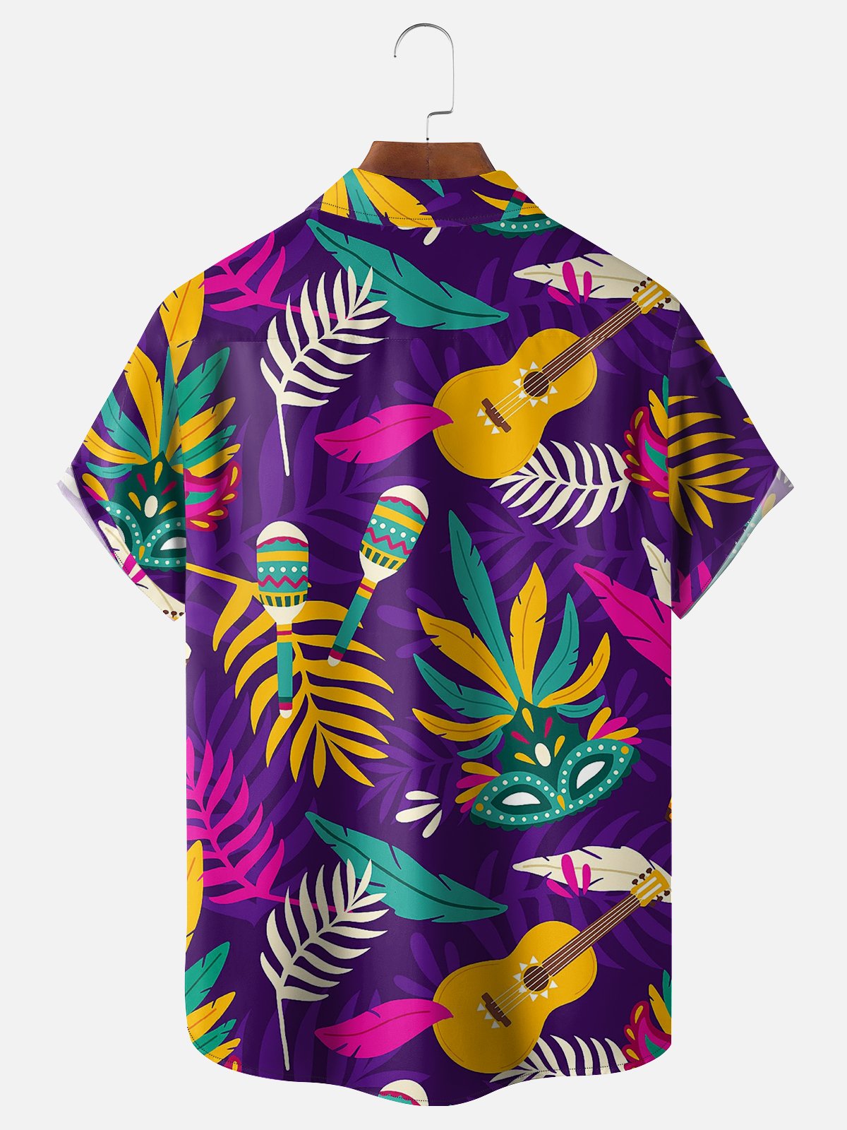 Mardi Gras Graphic Casual Breathable Short Sleeve Hawaiian Shirts