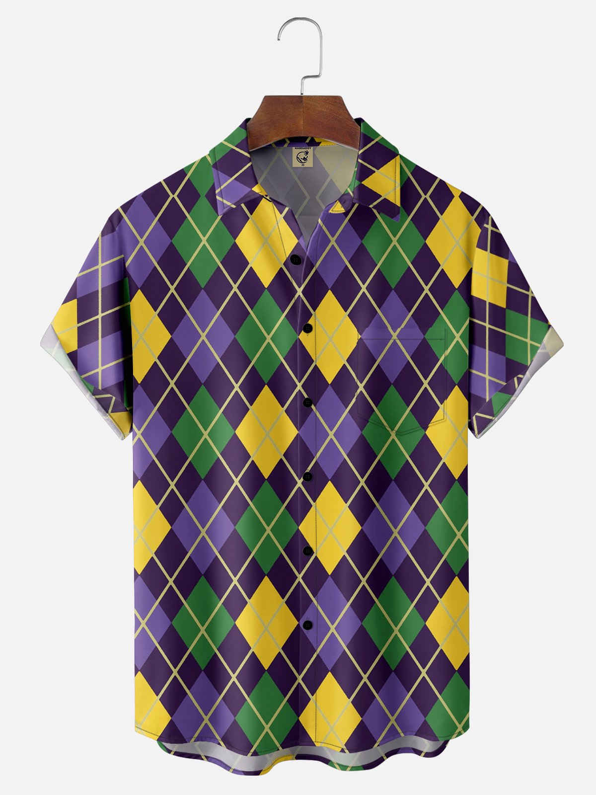 Mardi Gras Graphic Casual Breathable Short Sleeve Hawaiian Shirts