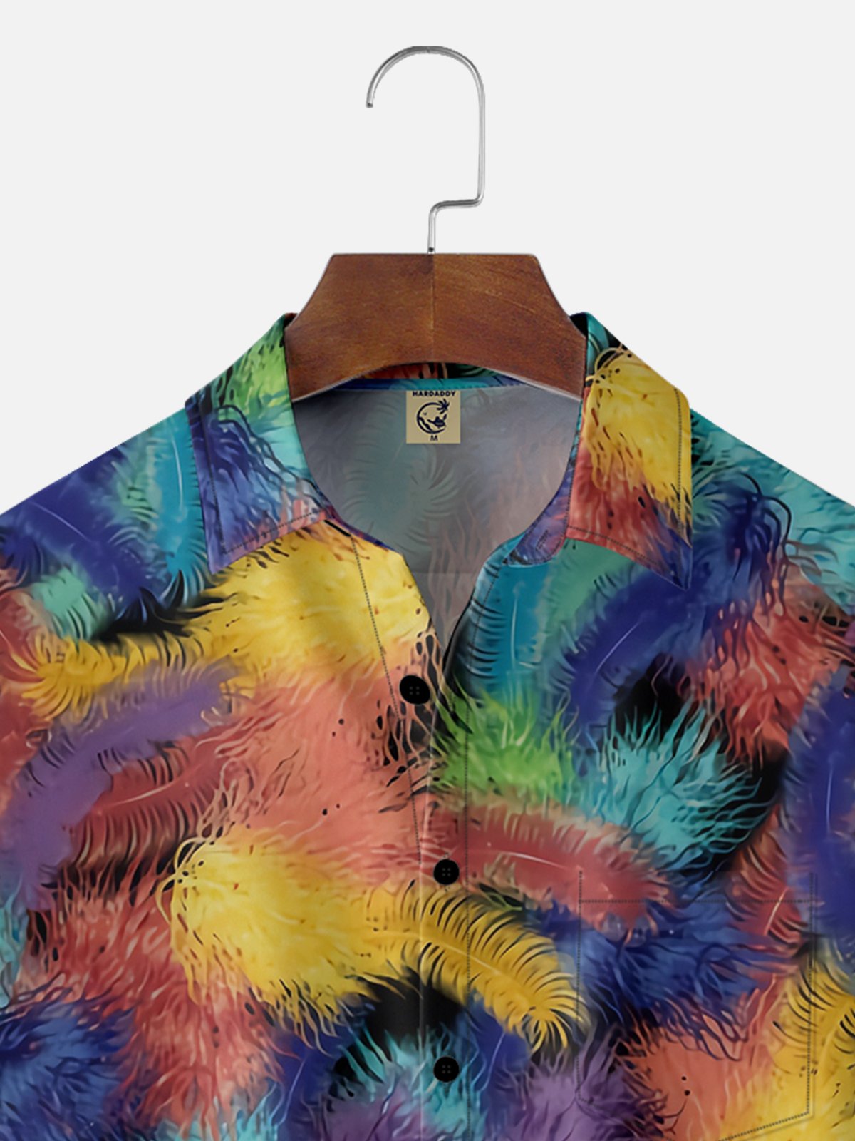 Holiday Casual Festival Elements Carnival Abstract Gradient Pattern Hawaiian Print Shirt Top