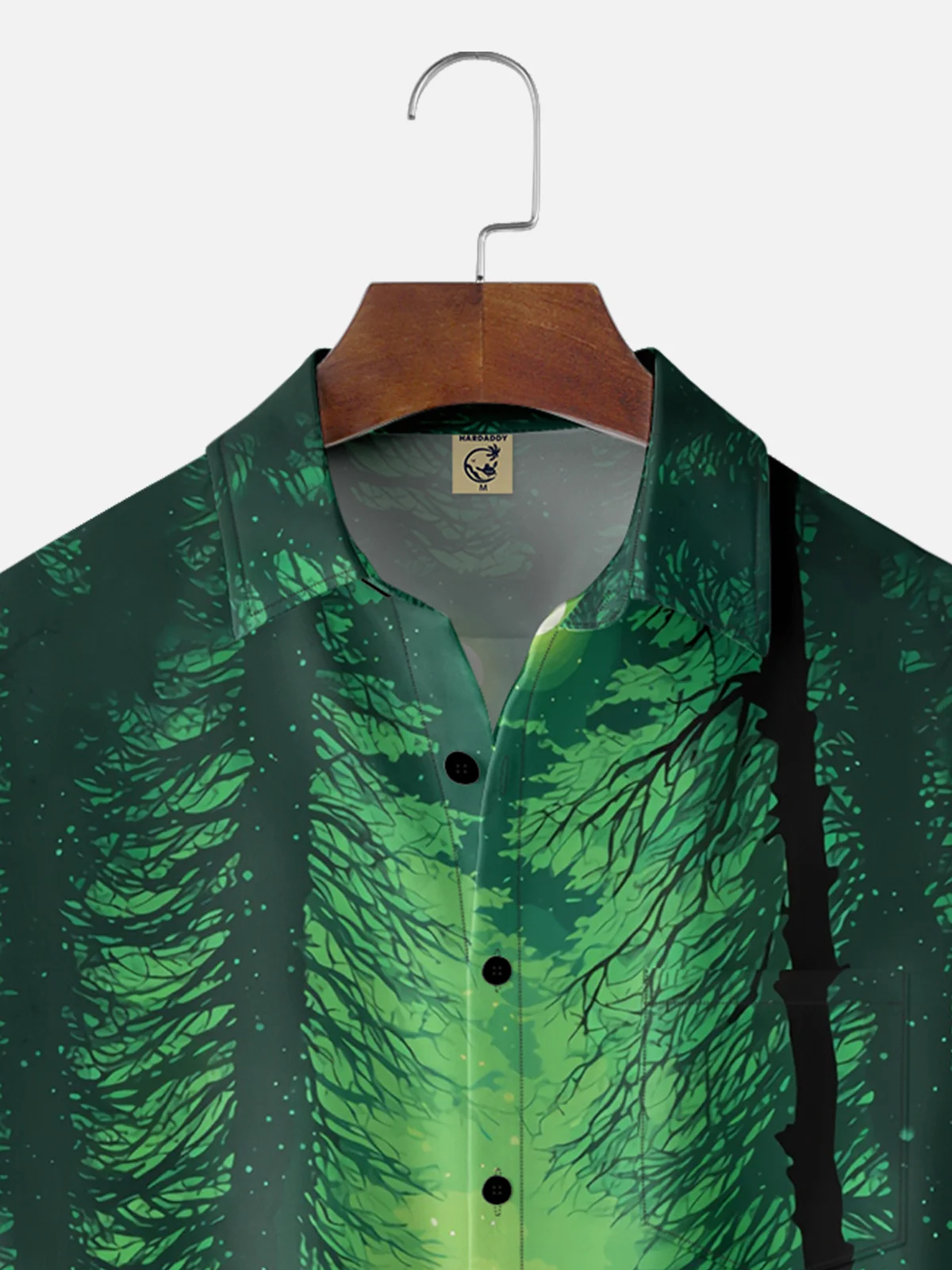 Moisture Wicking Hawaiian Bigfoot Chest Pocket Casual Shirt