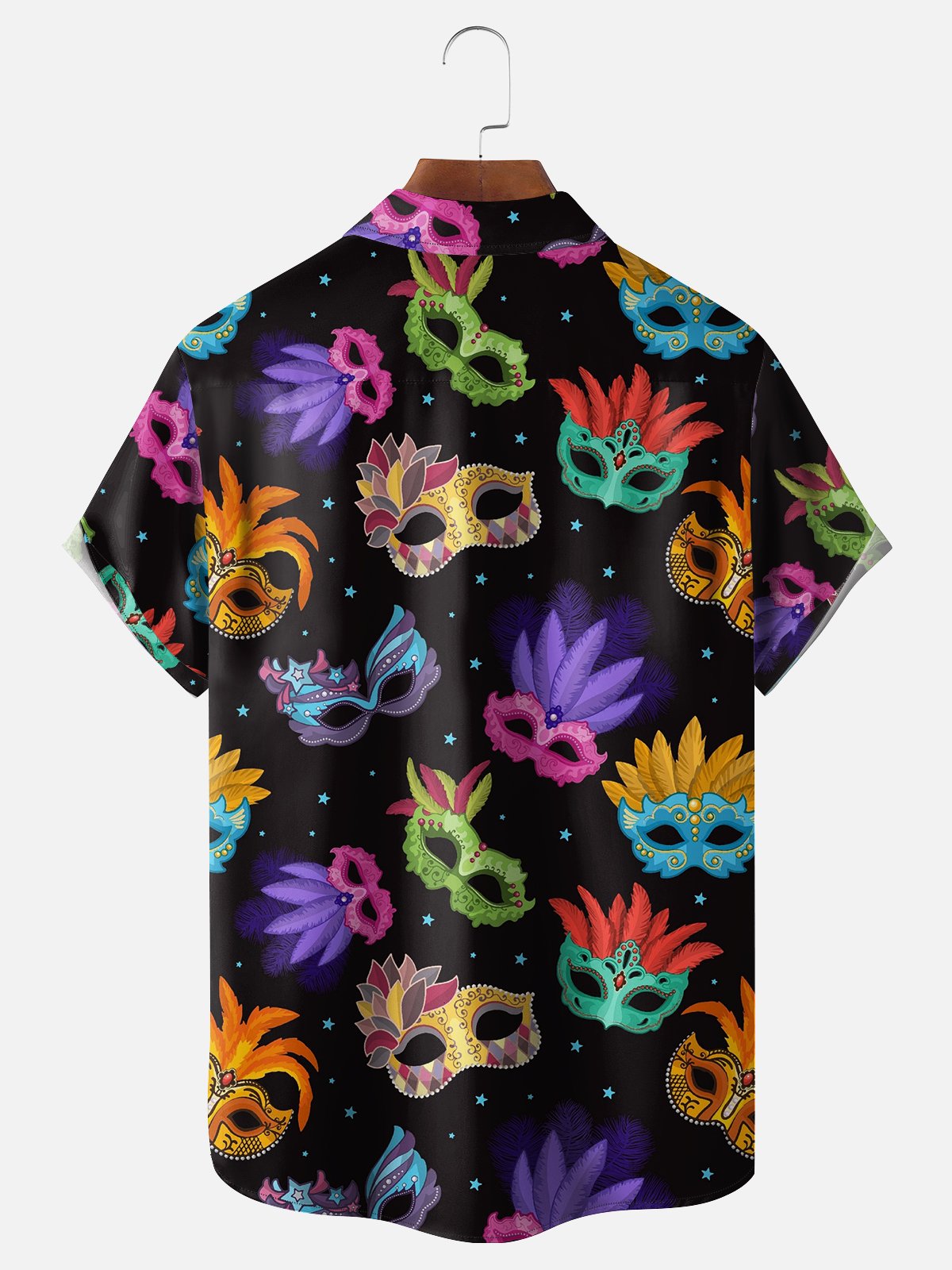 Mardi Gras Graphic Casual Breathable Short Sleeve Hawaiian Shirts