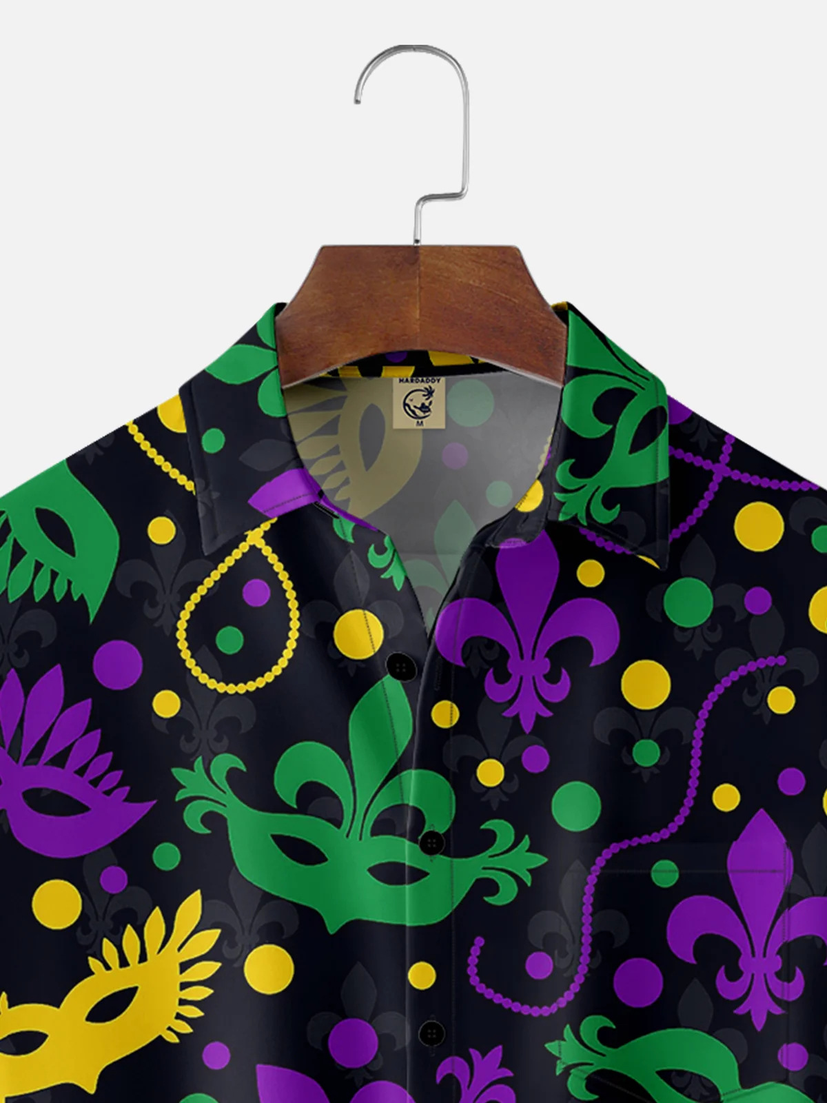 Mardi Gras Graphic Casual Breathable Short Sleeve Hawaiian Shirts