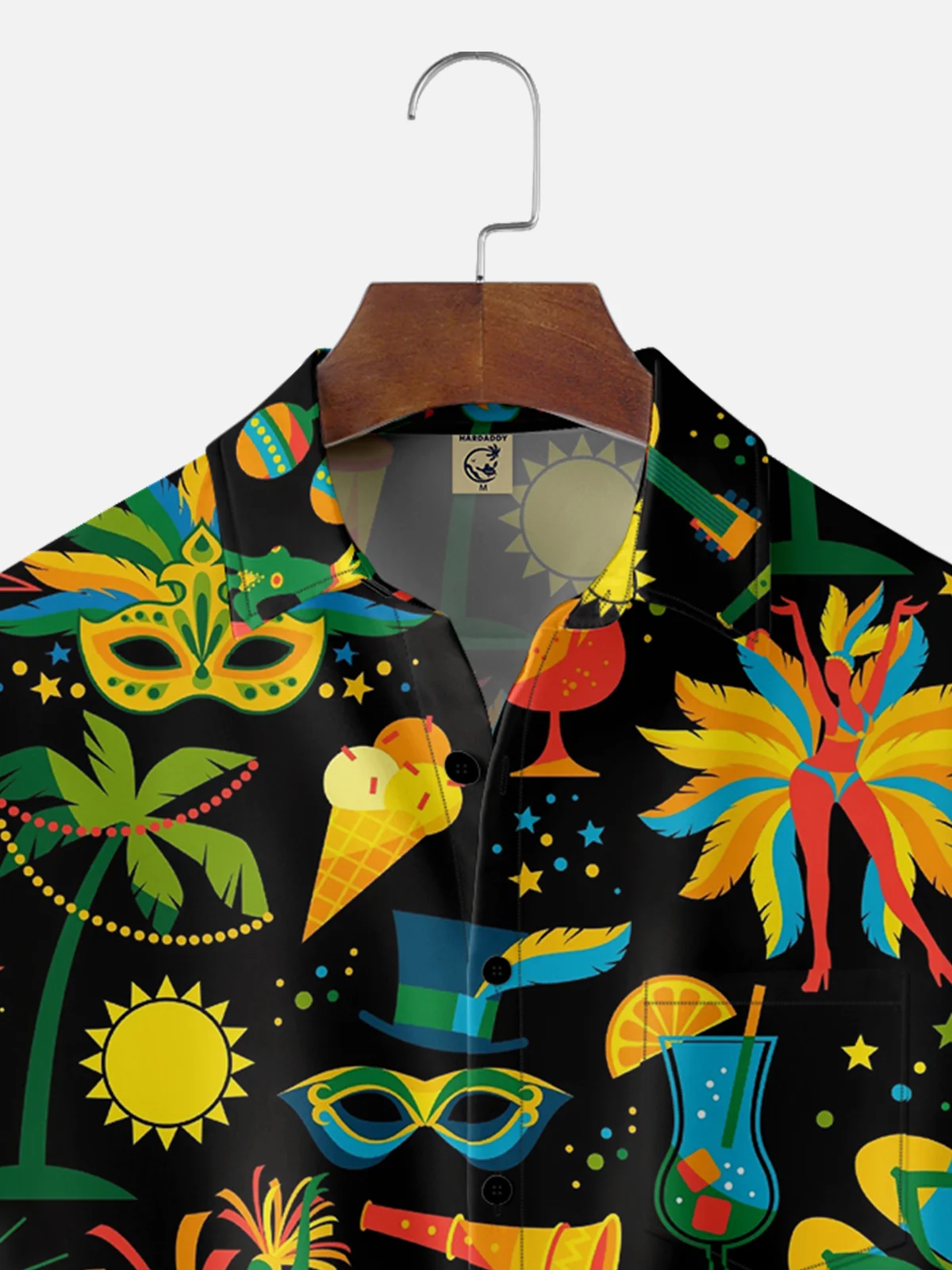 Mardi Gras Graphic Casual Breathable Short Sleeve Hawaiian Shirts