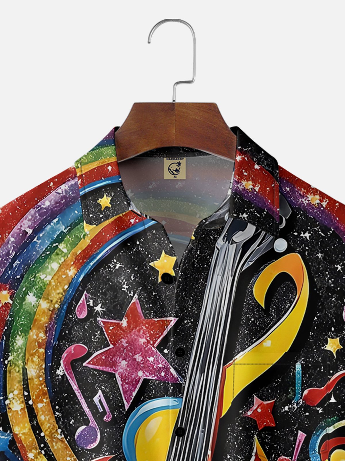 Moisture-wicking Music Guitar Rock Roll Chest Pocket Casual Shirt