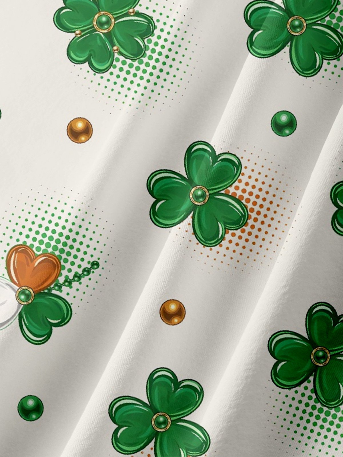 Moisture Wicking St. Patrick's Day Shamrock Chest Pocket Casual Shirt