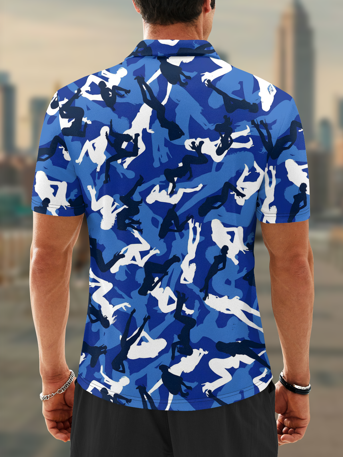 Moisture Wicking Abstract Camouflage Golf Polo