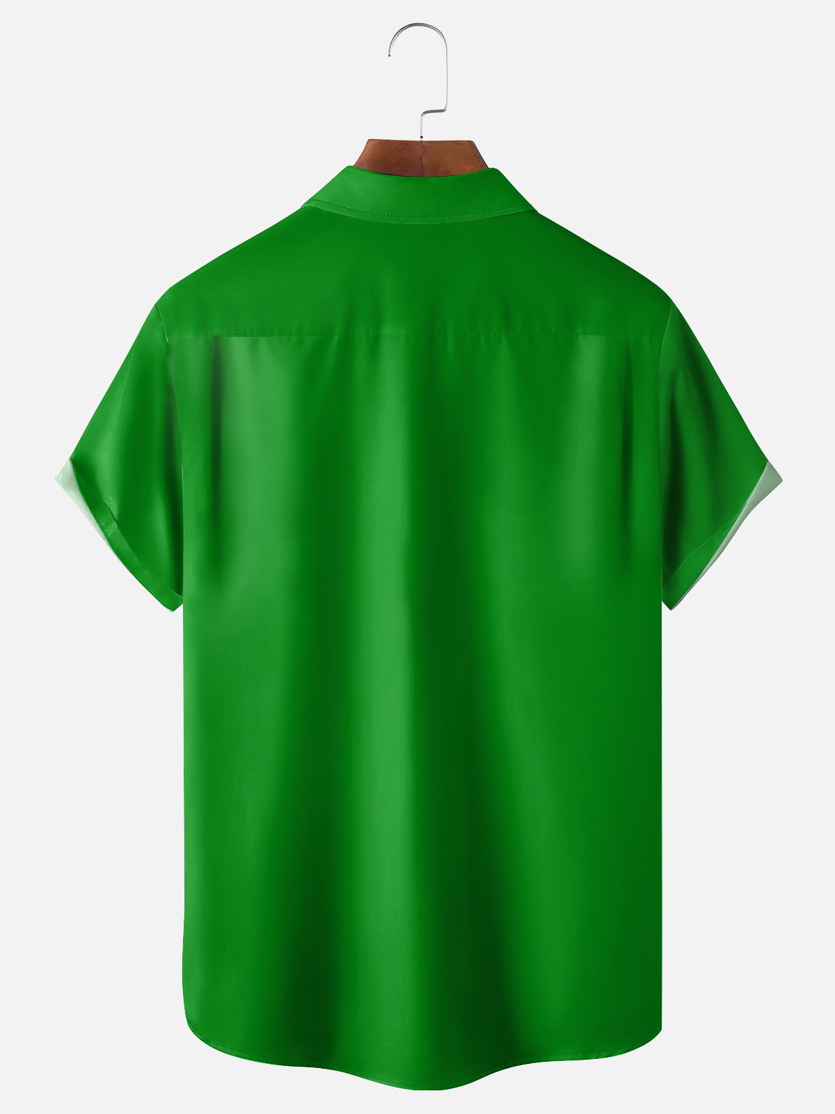 Moisture-wicking St Patrick‘s Day Shamrock Ireland Chest Pocket Bowling Shirt