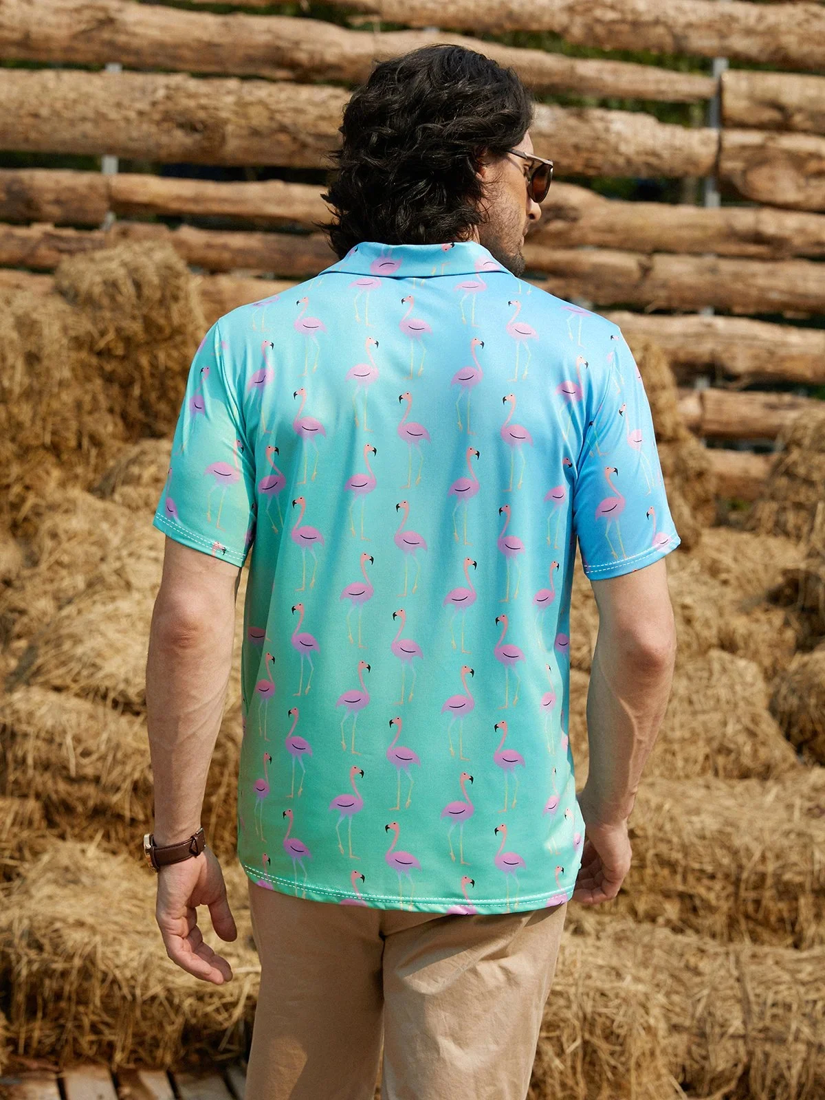 Hardaddy Moisture-wicking Golf Polo Ombre Flamingo