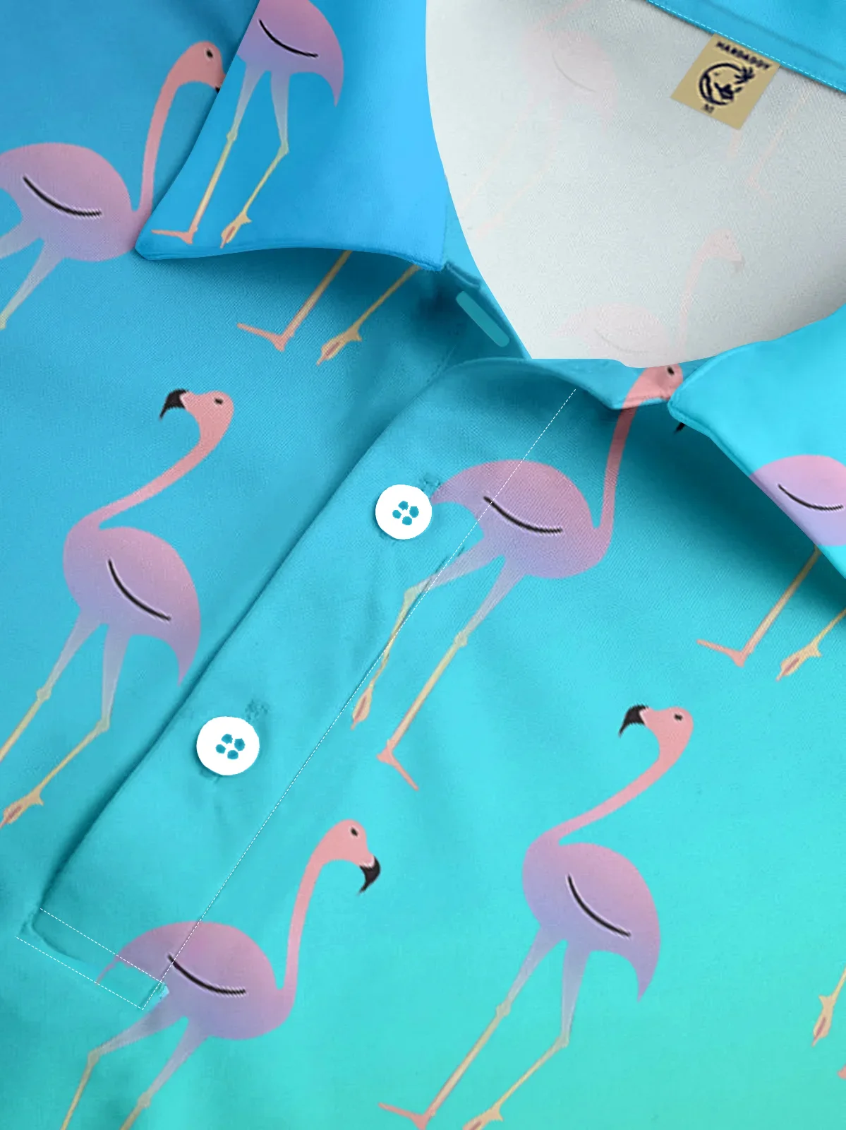 Hardaddy Moisture-wicking Golf Polo Ombre Flamingo