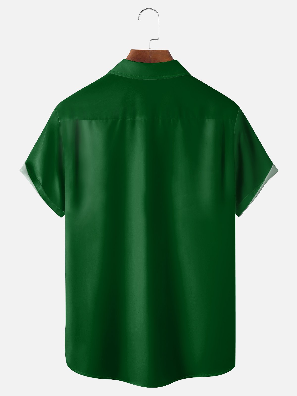 Moisture-wicking St Patrick‘s Day Shamrock Ireland Chest Pocket Bowling Shirt