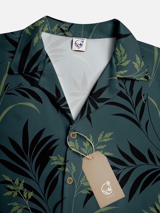 Tall Size Moisture-wicking Leaf Aloha Shirt