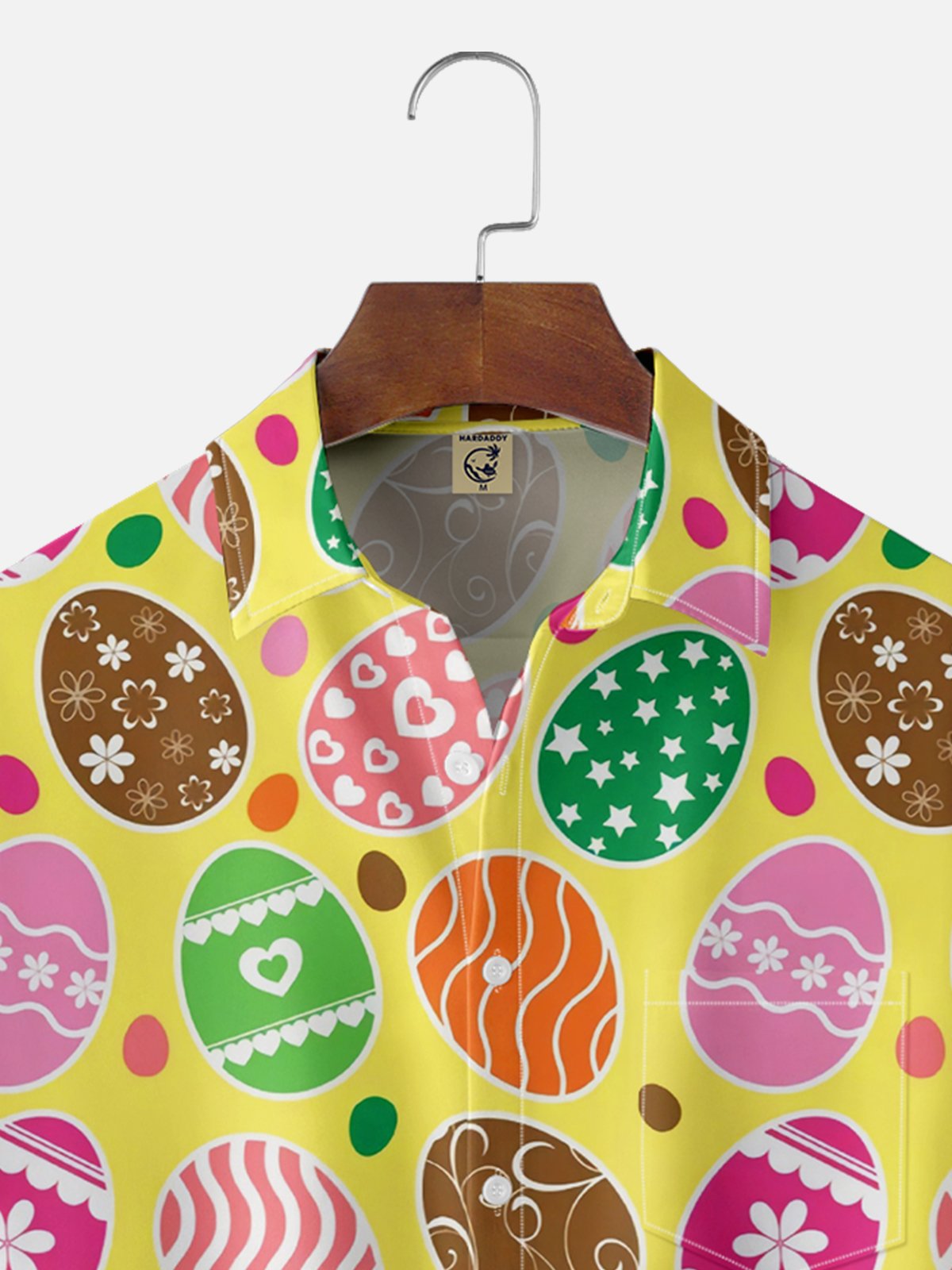 Moisture-wicking Easter Eggs Chest Pocket Casual Shirt