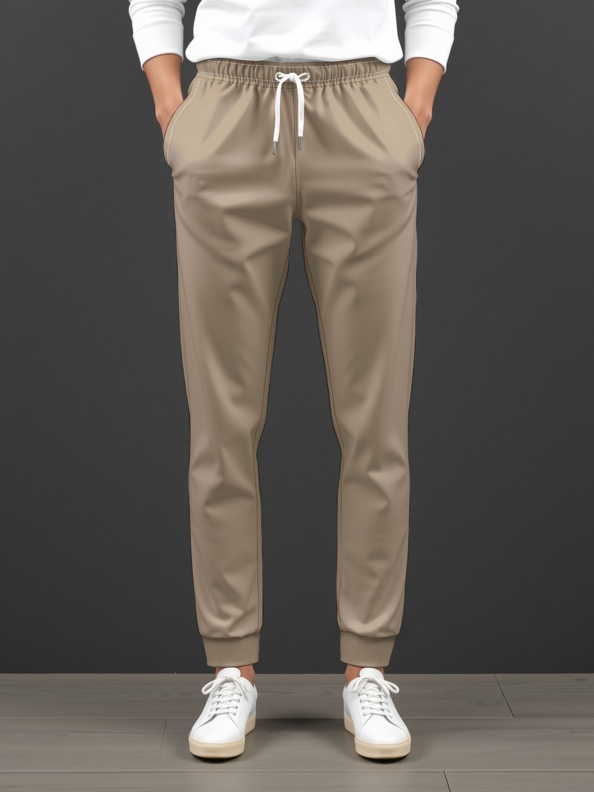 Moisture Wicking Solid Color Casual Pants