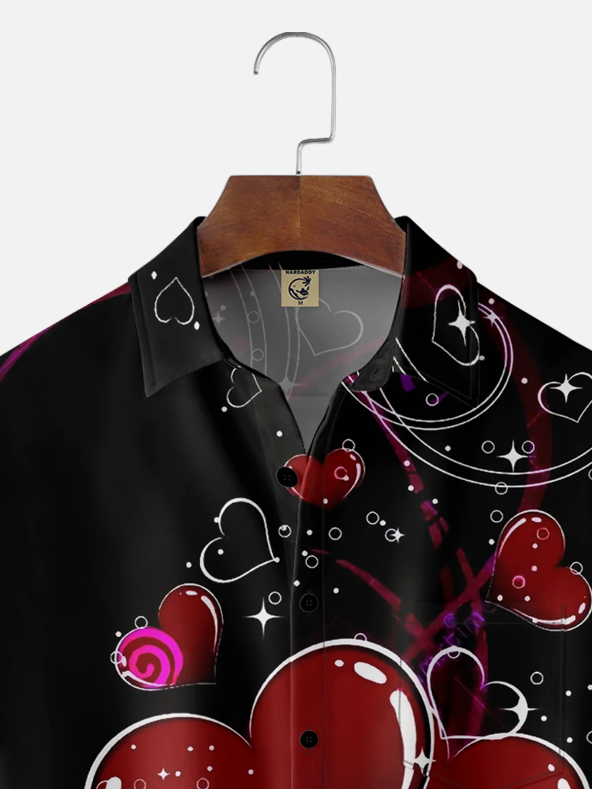 Moisture-wicking Saint Valentine‘s Day Heart Chest Pocket Casual Shirt