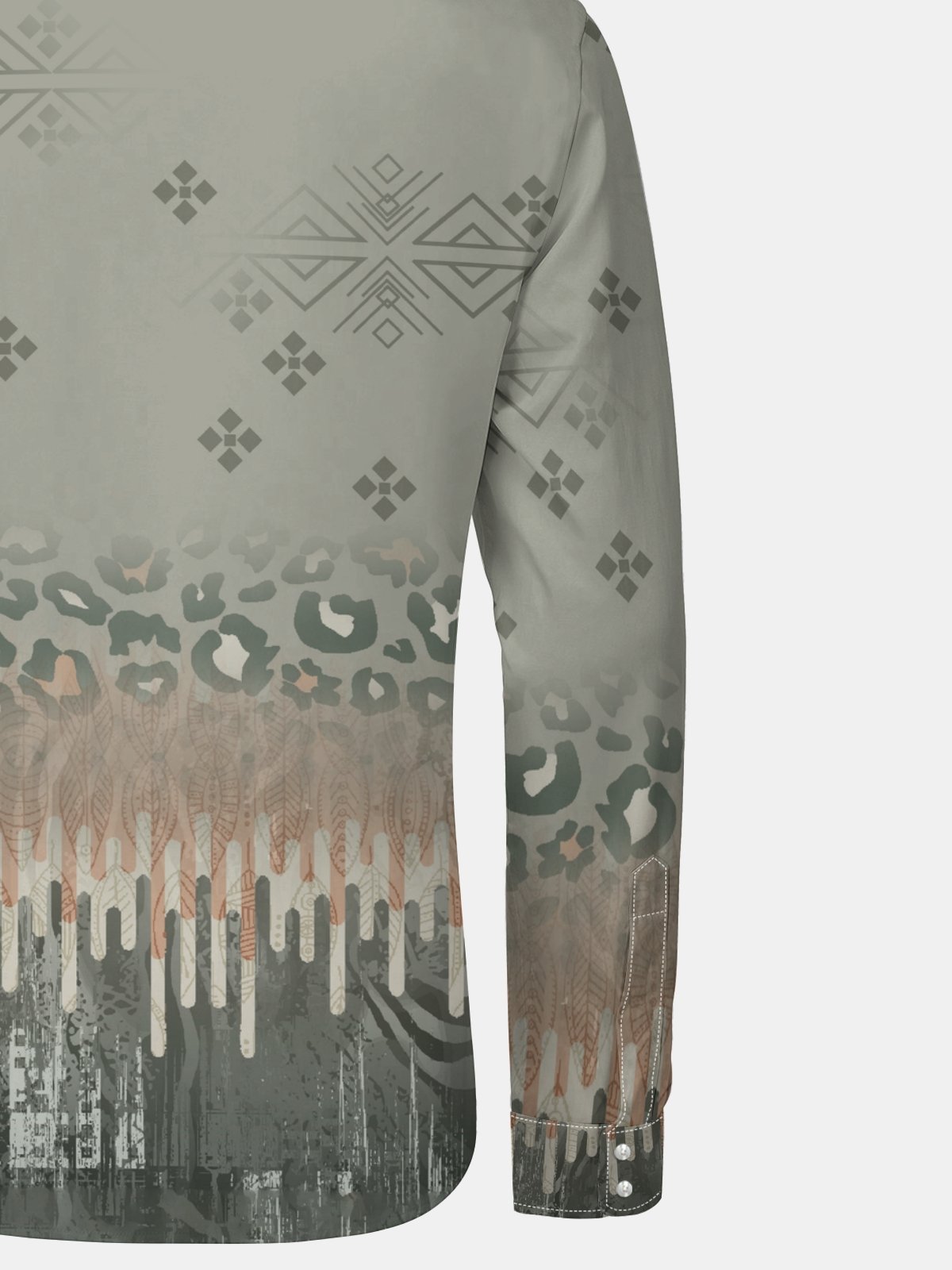 Abstract Art Texture Long Sleeve Casual Dress Shirt