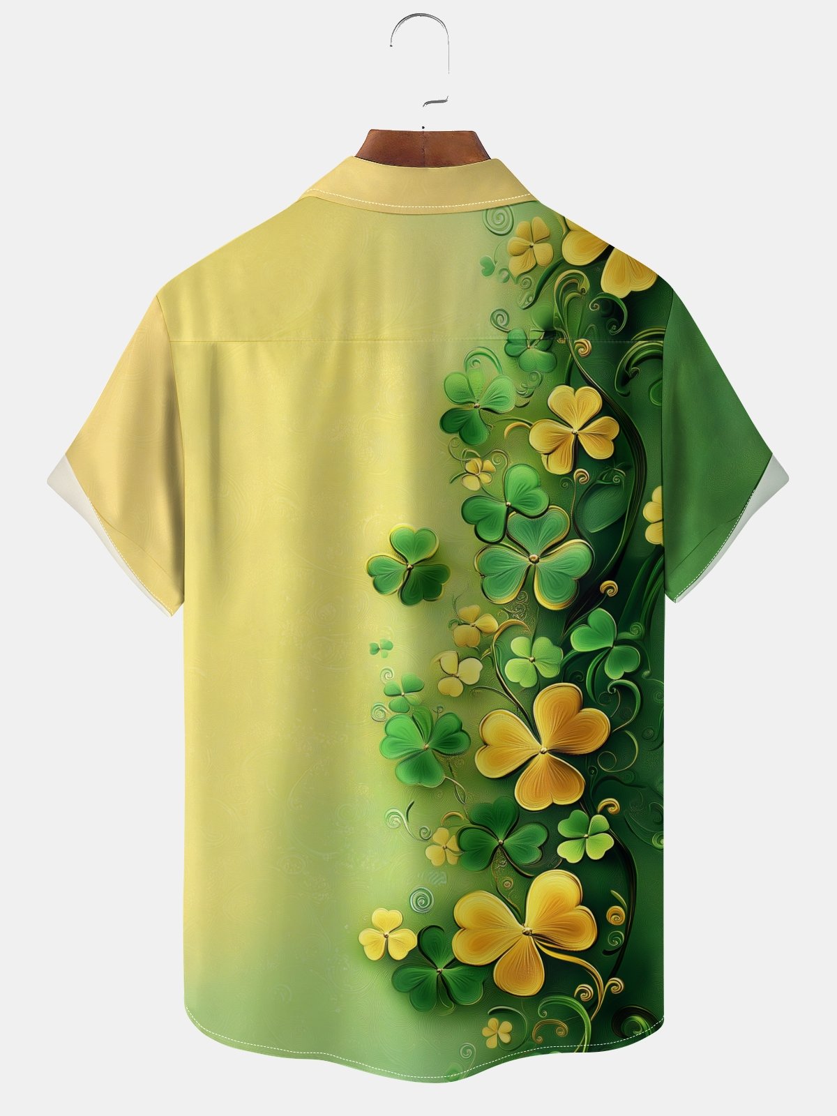 Moisture Wicking St. Patrick's Day Shamrock Chest Pocket Casual Shirts