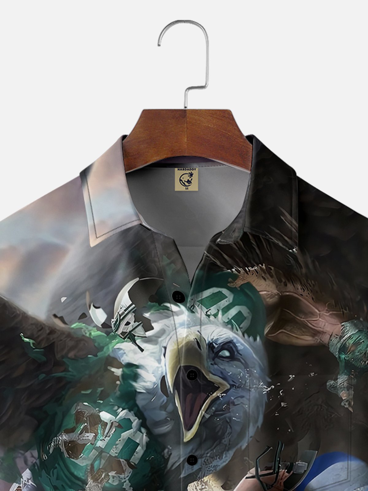 Moisture-wicking Philadelphia Football Green Bald Eagle Chest Pocket Hawaiian Shirt