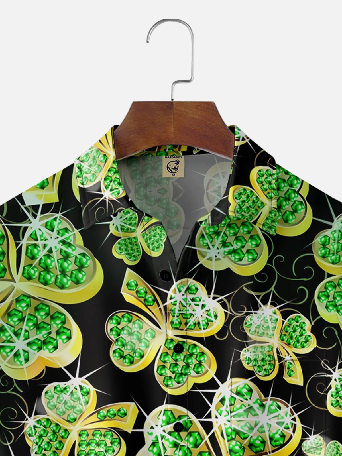 Moisture-wicking St. Patrick's Day Shamrock Chest Pocket Casual Shirt