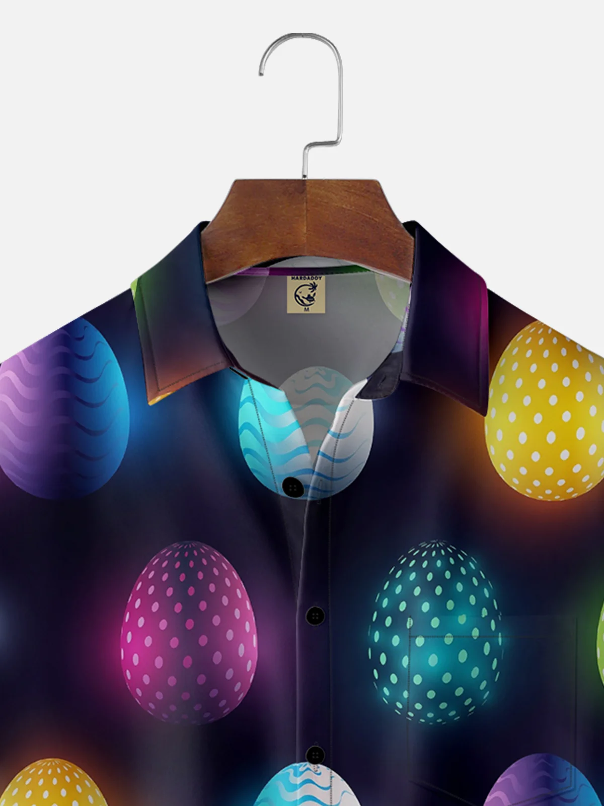 Moisture-wicking Easter Egg Chest Pocket Casual Shirt