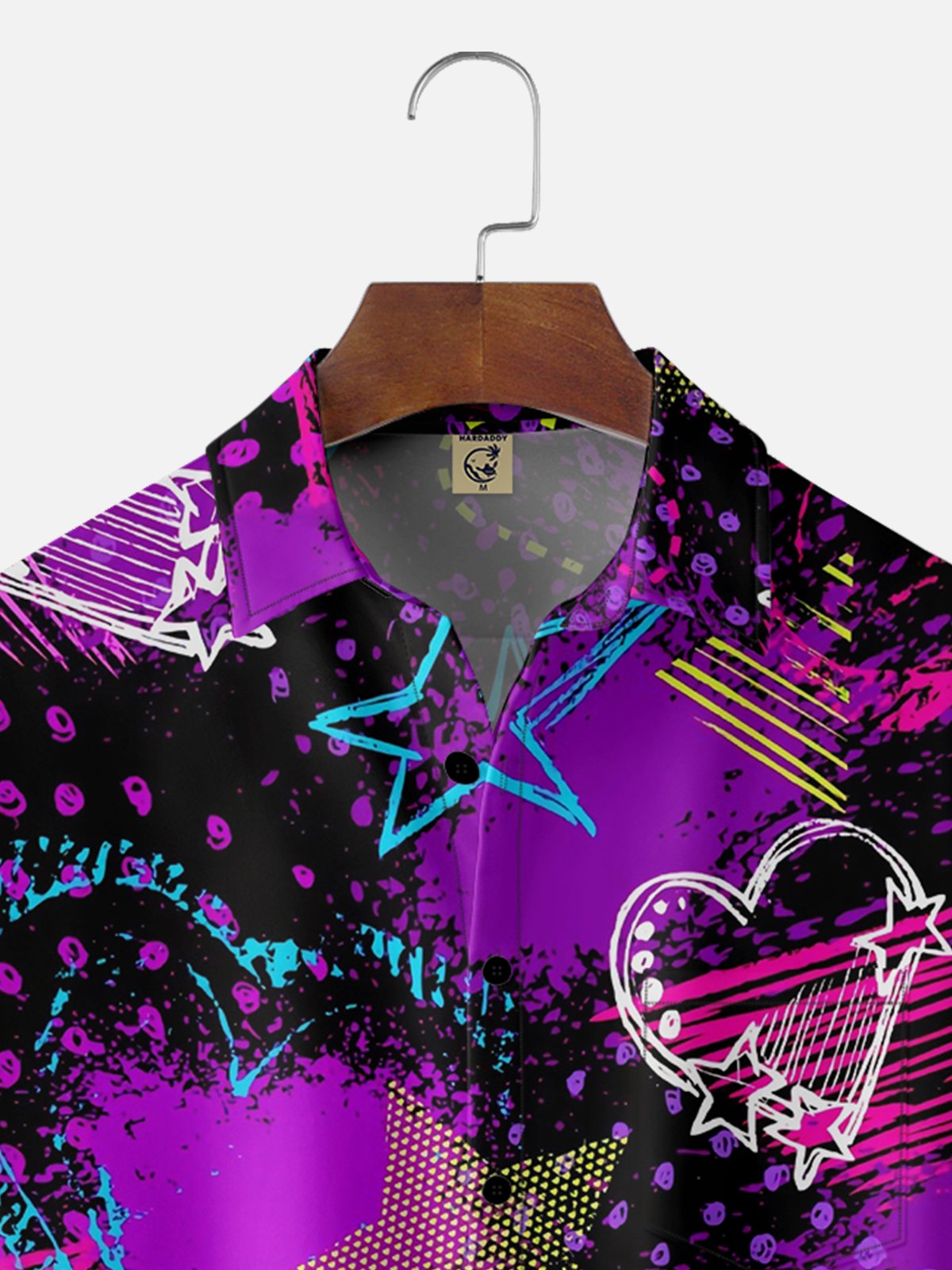 Moisture-wicking Valentine's Day Heart Chest Pocket Casual Shirt