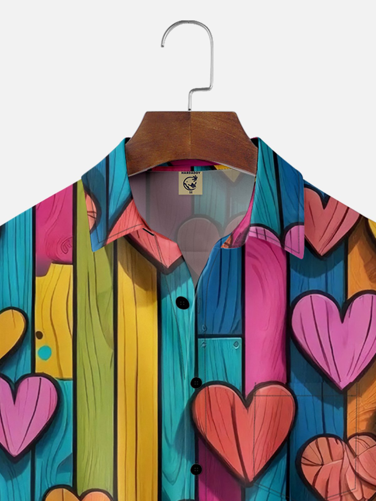 Moisture-wicking Valentine's Day Art Heart Red Chest Pocket Hawaiian Shirt