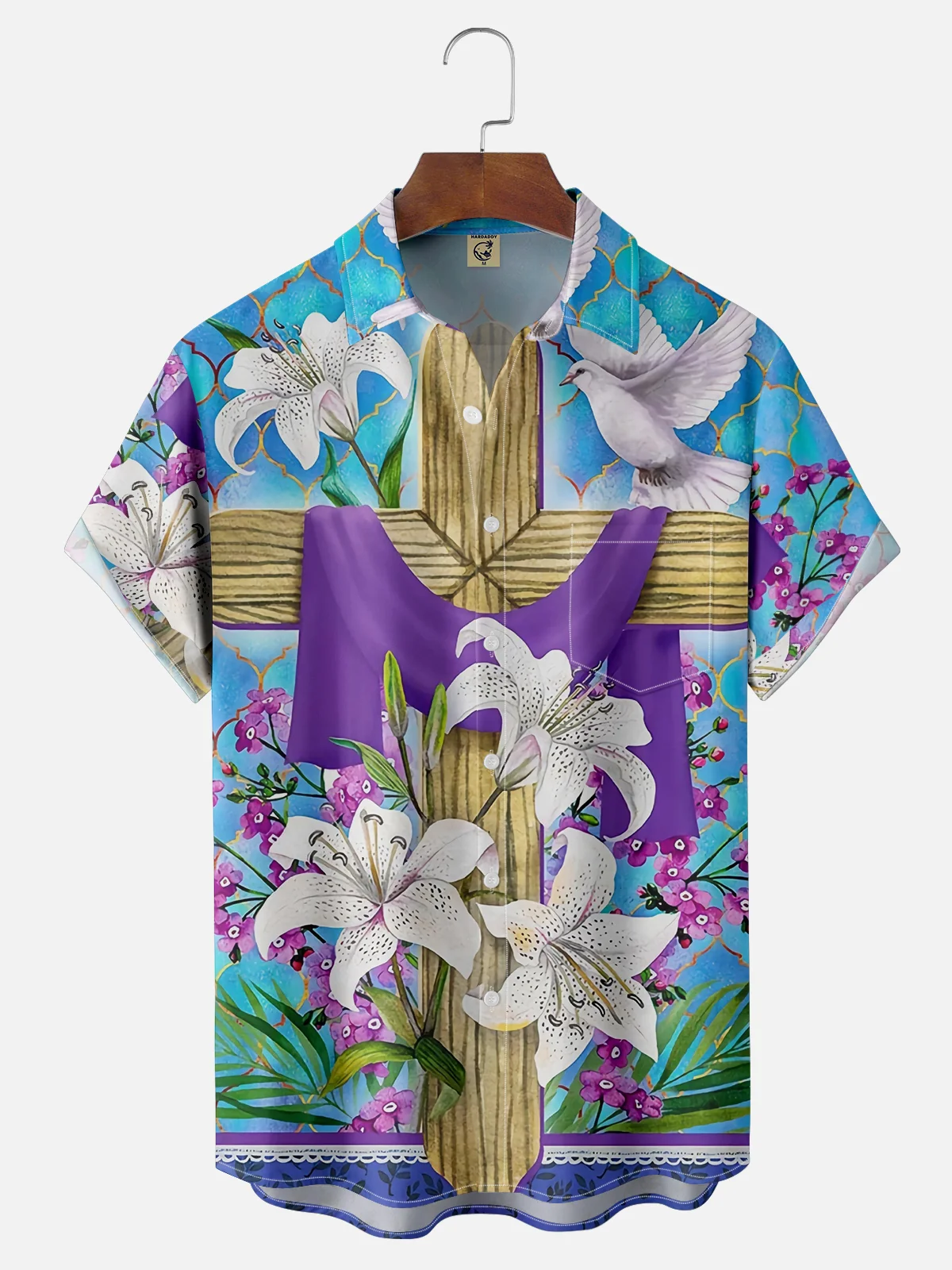 Moisture-wicking Easter Good Friday Jesus Cross Lily Casual Shirt