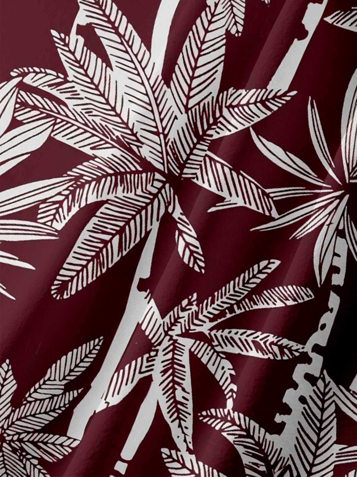 Moisture-wicking Palm Tree Chest Pocket Hawaiian Shirt