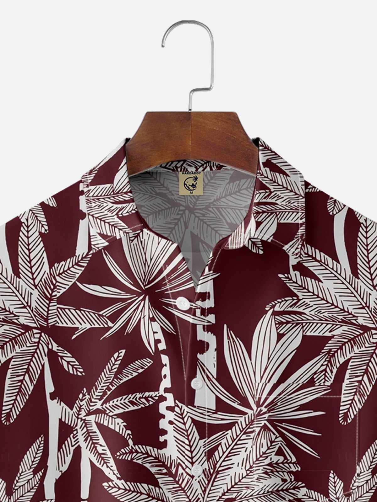 Moisture-wicking Palm Tree Chest Pocket Hawaiian Shirt