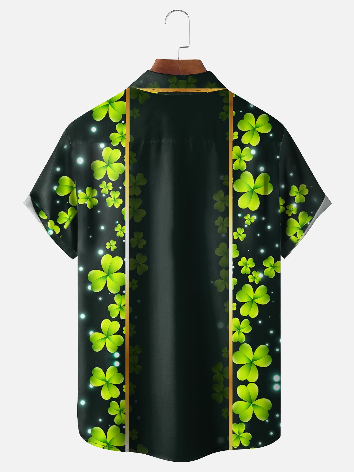 Moisture Wicking St. Patrick's Day Shamrock Chest Pocket Casual Shirts