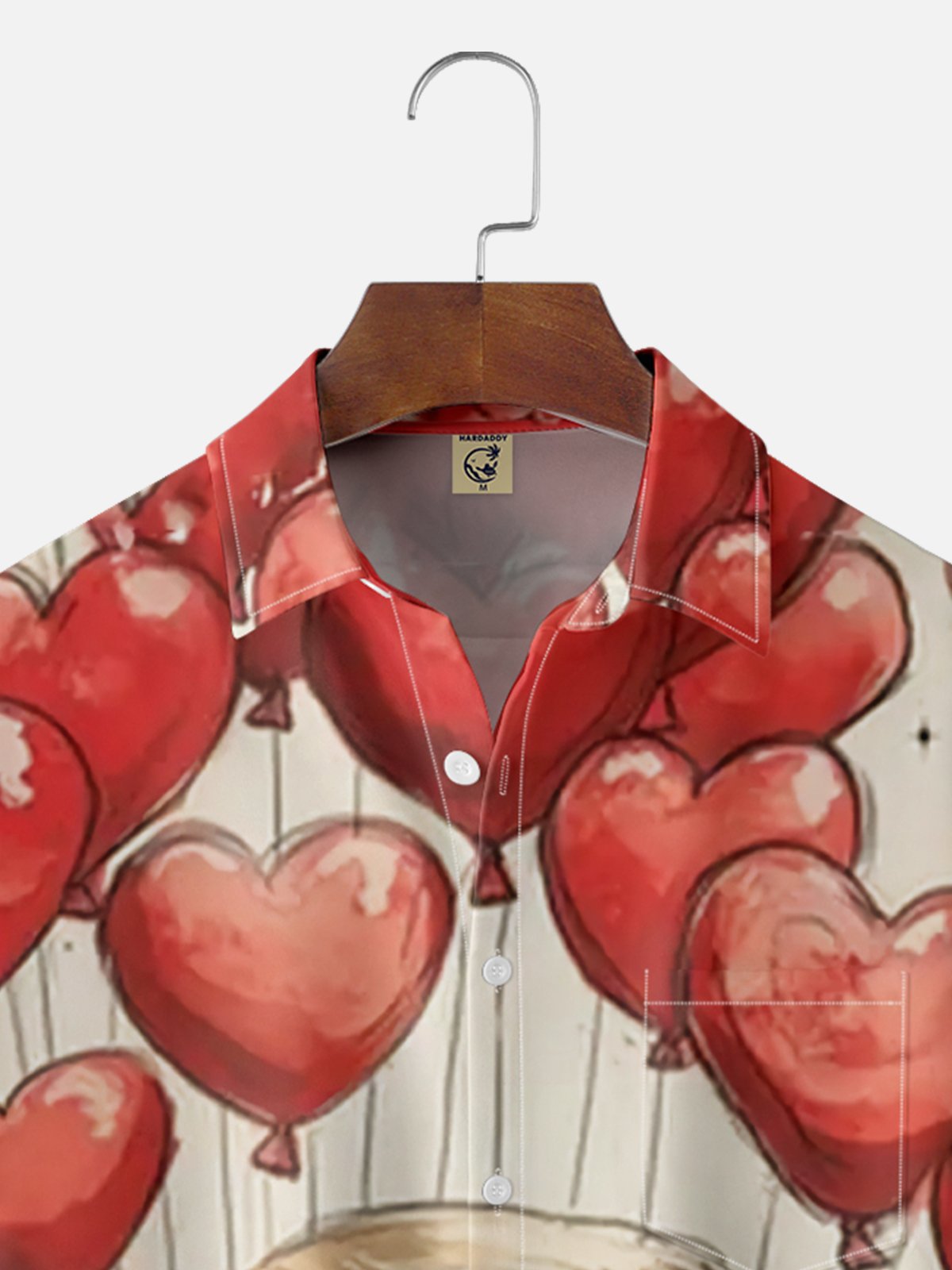 Moisture Wicking Valentine's Day Trump Chest Pocket Casual Shirt