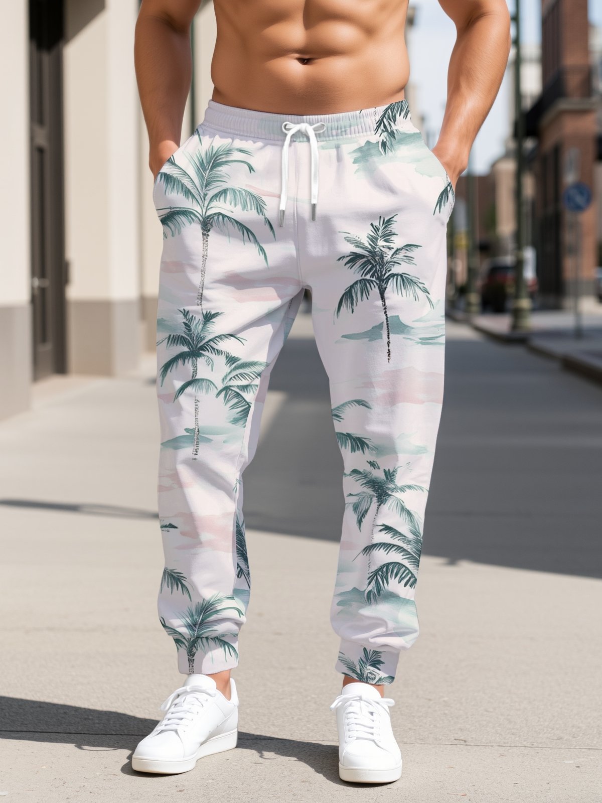 Moisture Wicking Coconut Tree Casual Pants