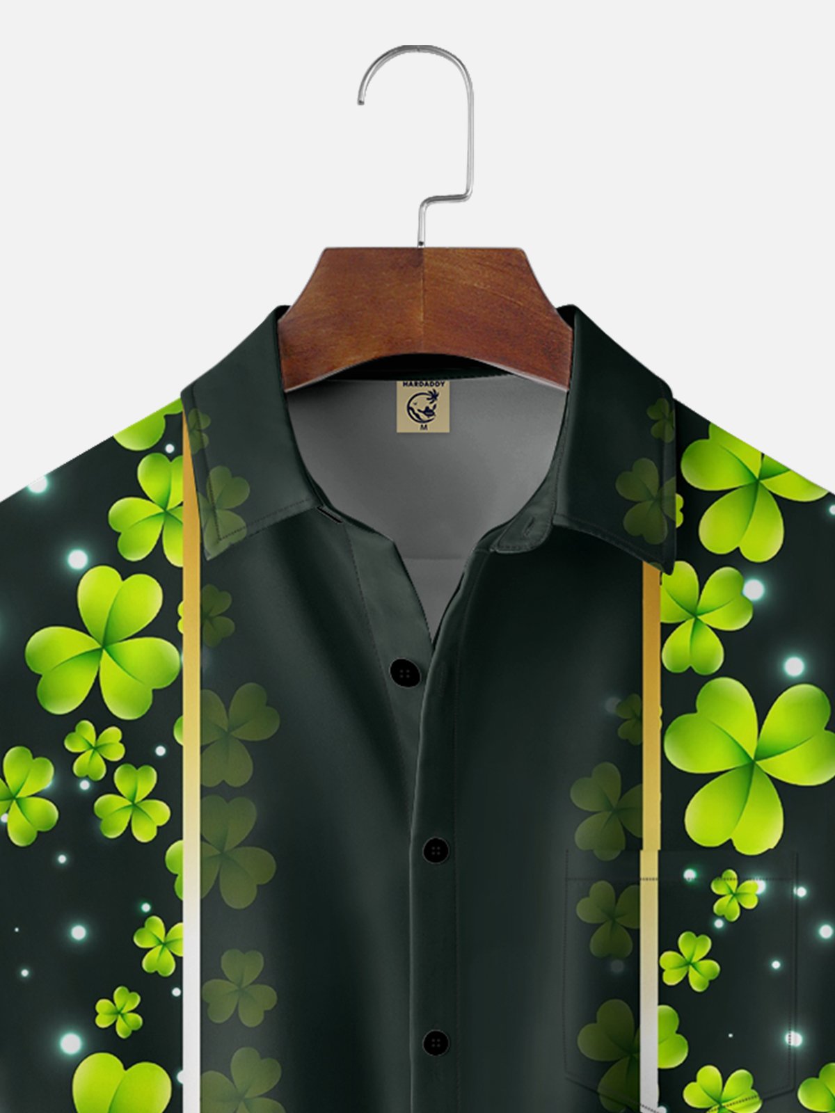 Moisture Wicking St. Patrick's Day Shamrock Chest Pocket Casual Shirts