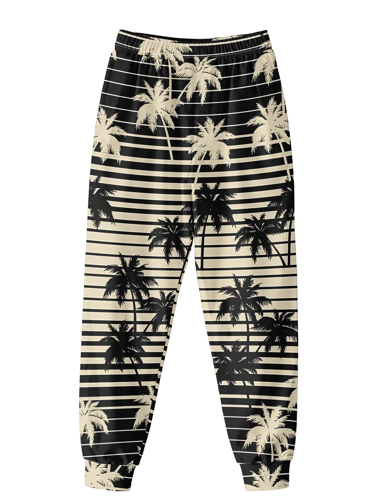 Moisture Wicking Striped Coconut Tree Lounge Pants