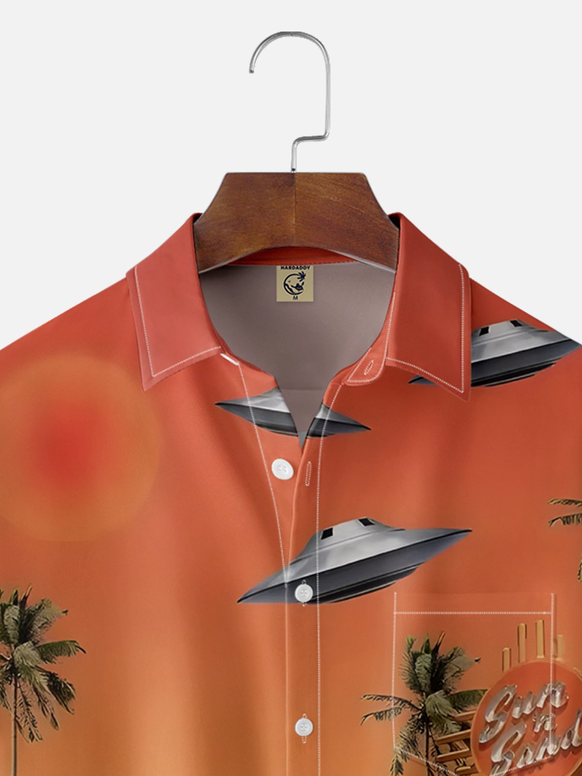 Moisture Wicking Western Cowboy UFO Chest Pocket Casual Shirt