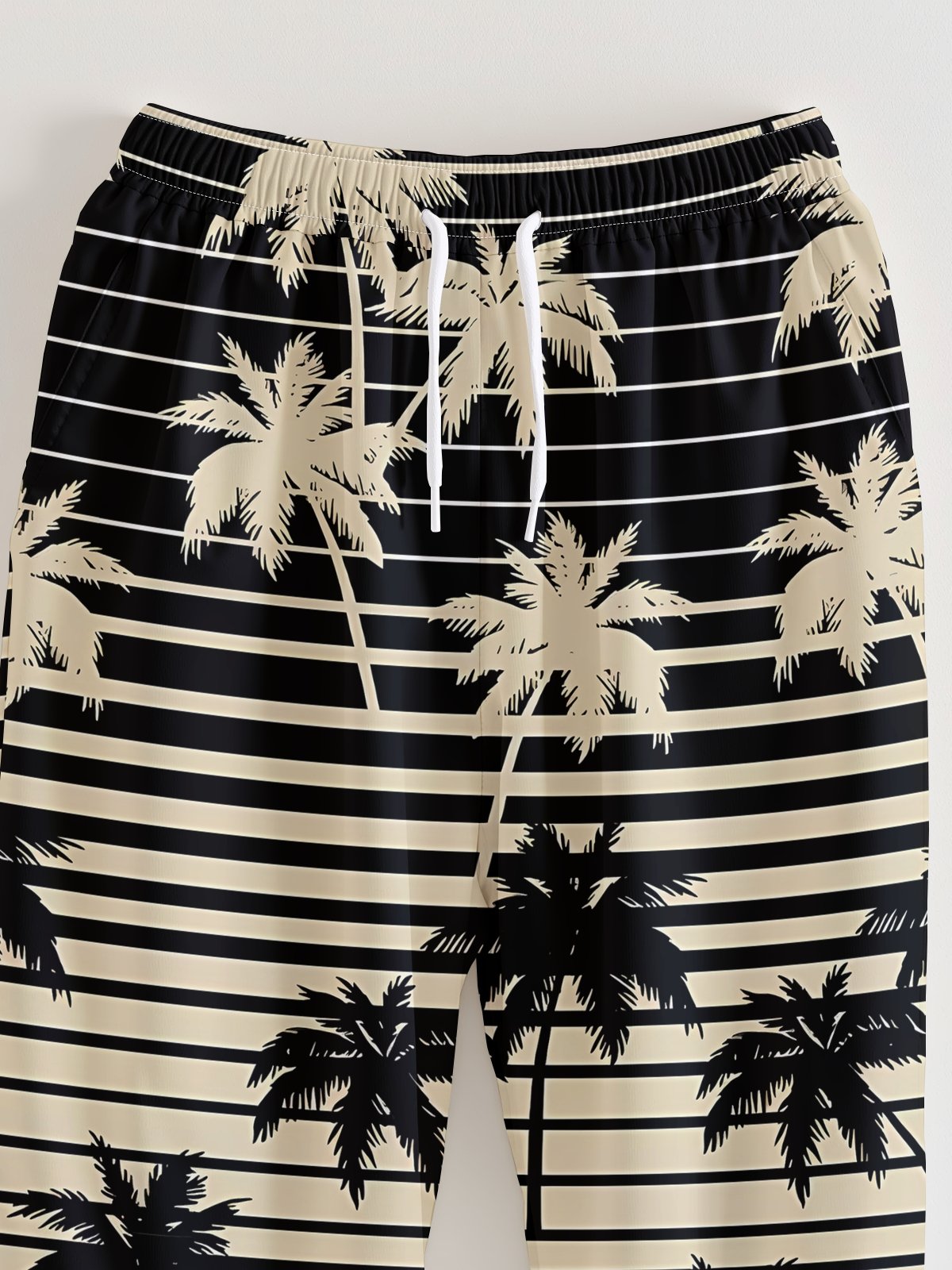 Moisture Wicking Striped Coconut Tree Lounge Pants