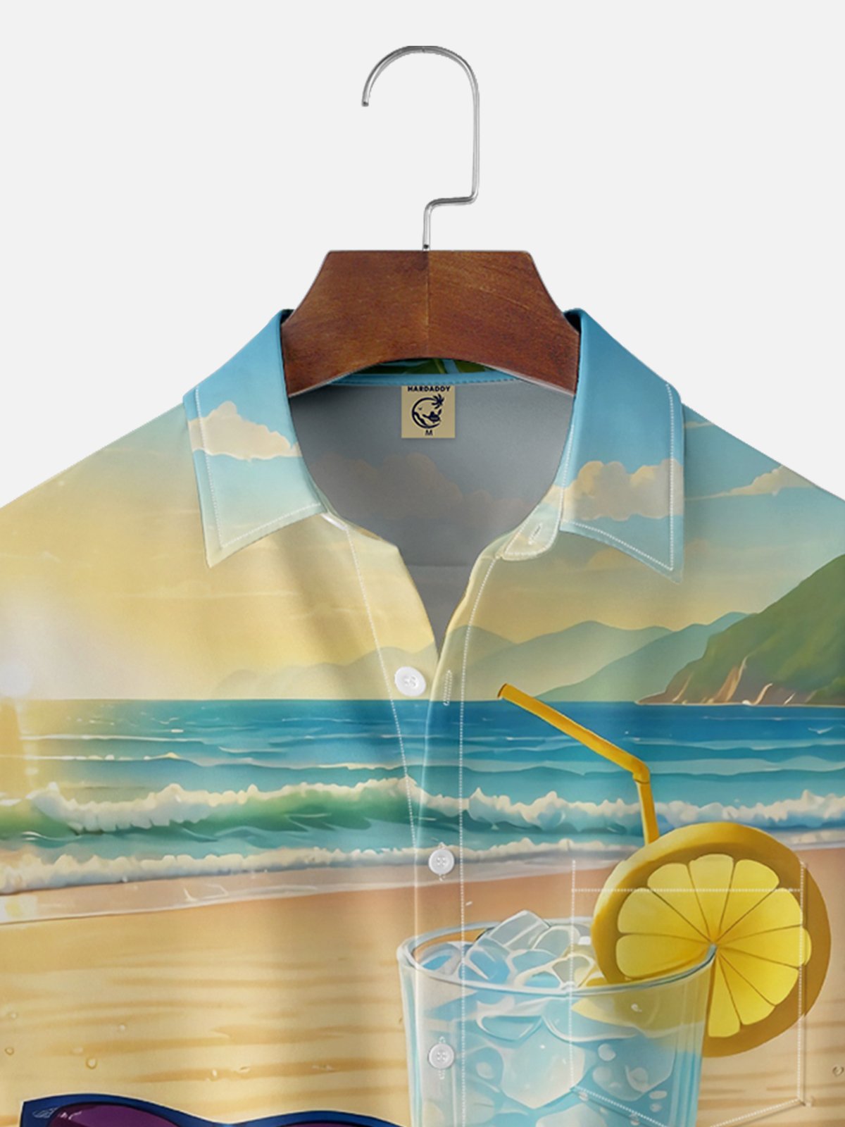 Moisture-wicking Beach Sunglasses Soda Chest Pocket Hawaiian Shirt