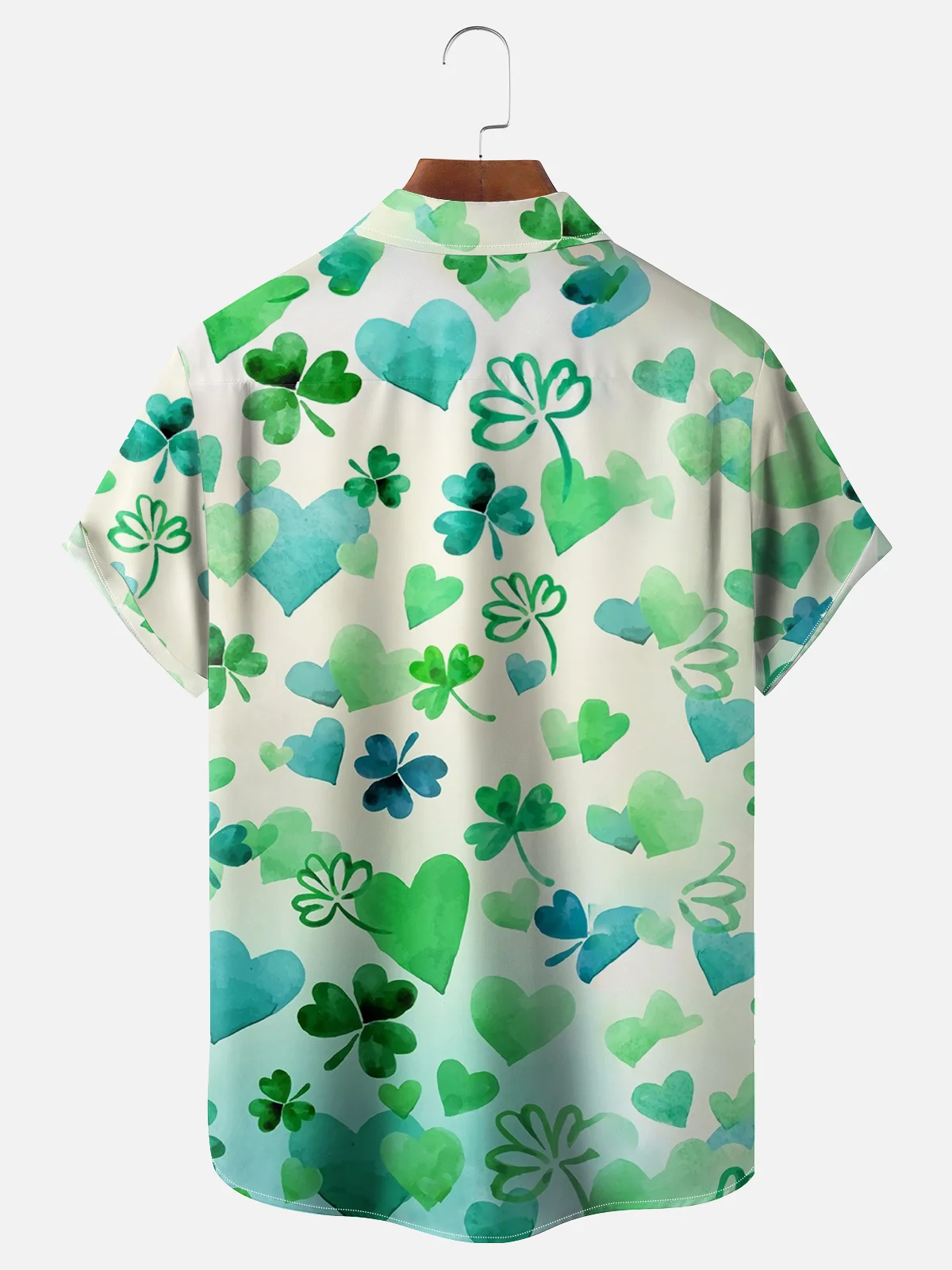 Moisture-wicking St. Patrick's Day Toucan Beer Clover Irish Green Chest Pocket Bowling Shirt