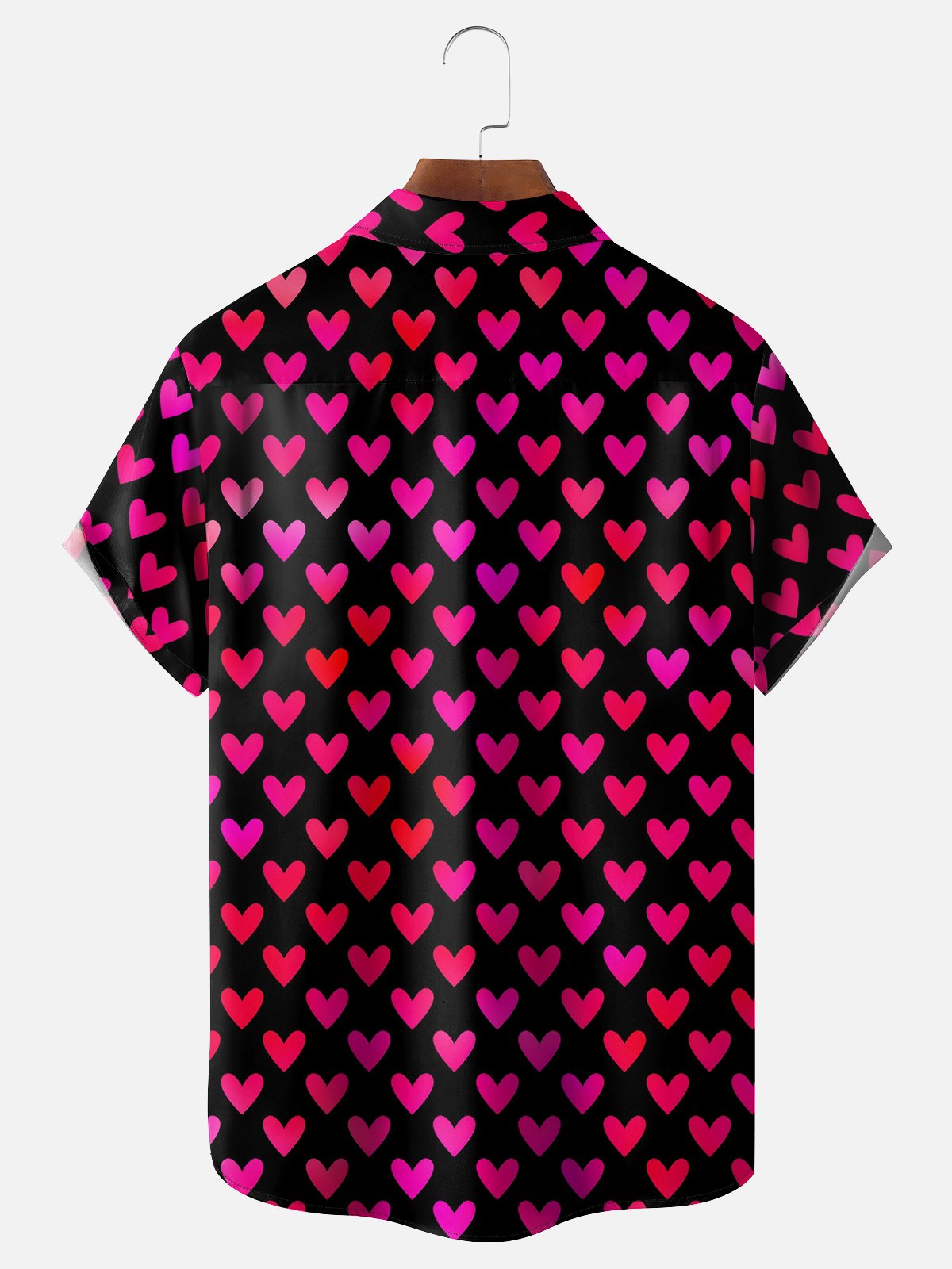 Moisture-wicking Valentine's Day Heart Chest Pocket Casual Shirt