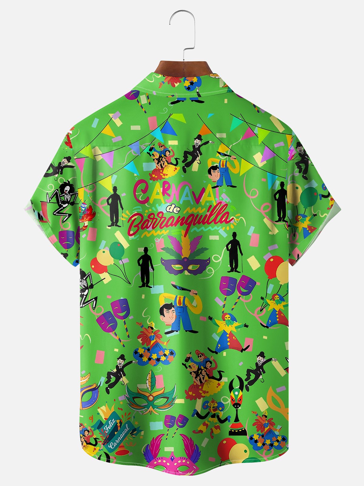 Moisture-wicking Mardi Gras Mask Art Chest Pocket Casual Shirt