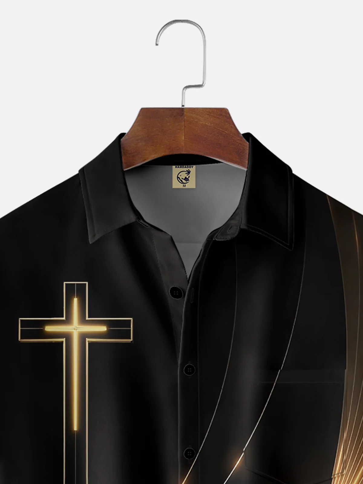 Moisture-wicking Cross Ash Wednesday Easter Religious Christian Chest Pocket Casual Shirt