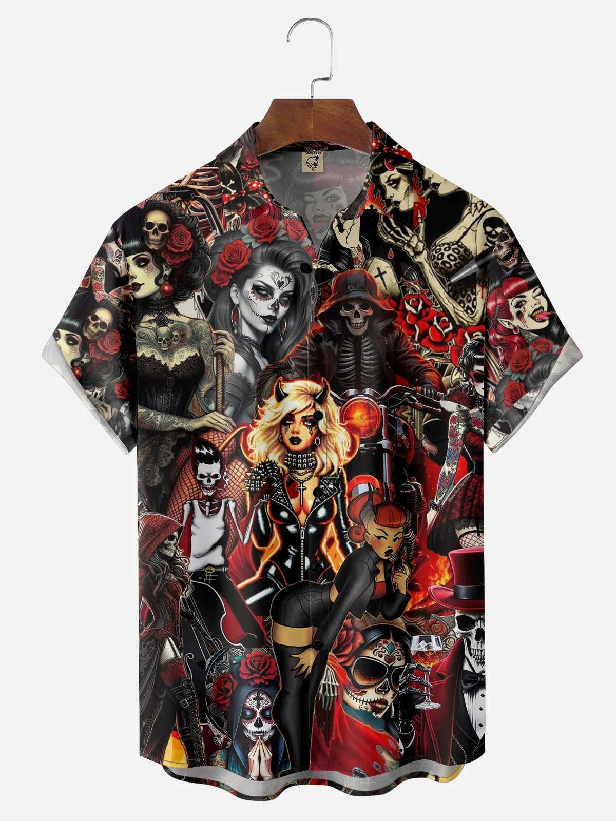 Moisture-wicking Mexican Culture Cinco de Mayo Day of the Dead Chest Pocket Casual Shirt