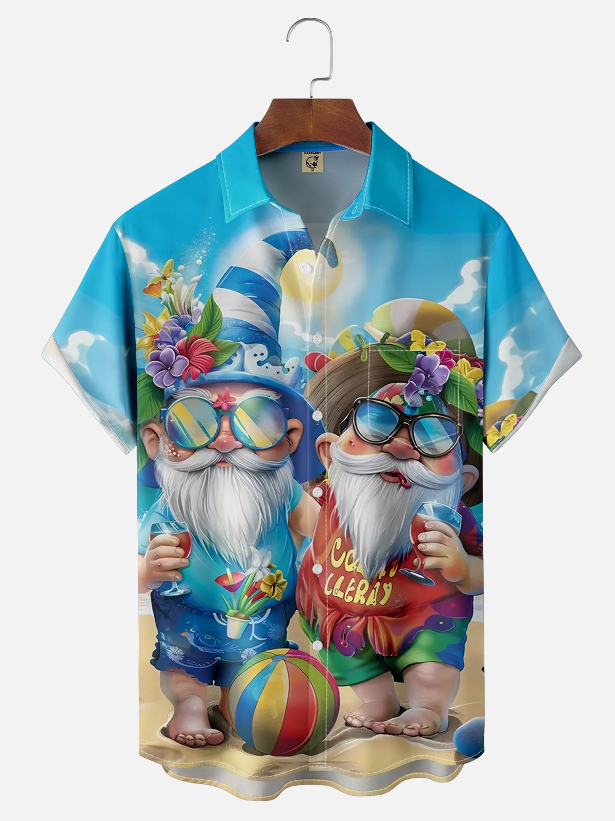 Moisture Wicking Hawaiian Beach Vacation Midget Chest Pocket Casual Shirt