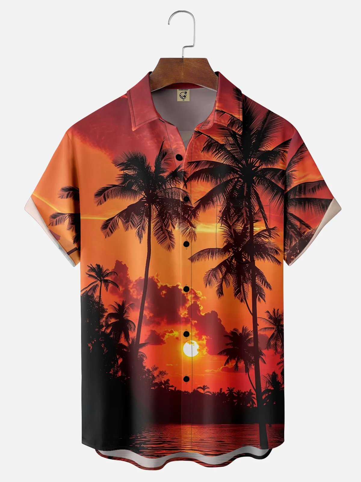 Moisture wicking Coconut Tree Chest Pocket Casual Shirt