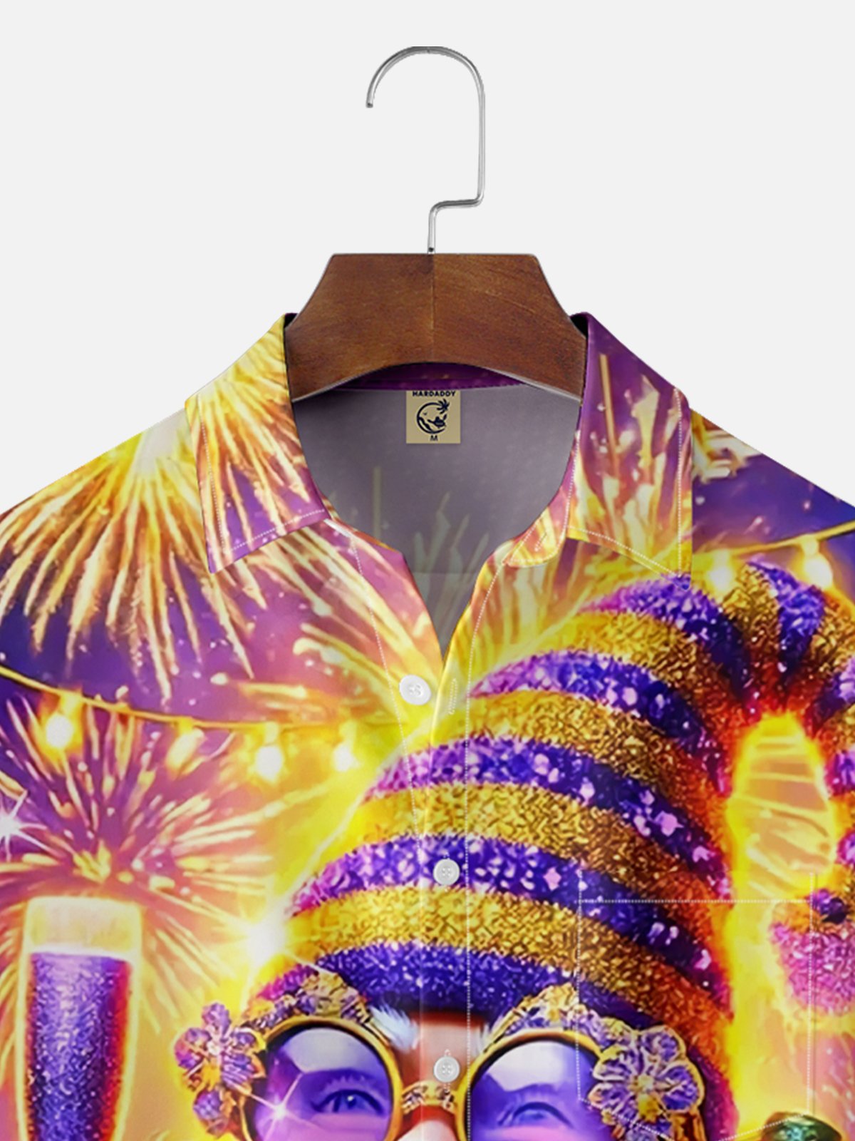 Moisture Wicking Mardi Gras Midget Chest Pocket Casual Shirt