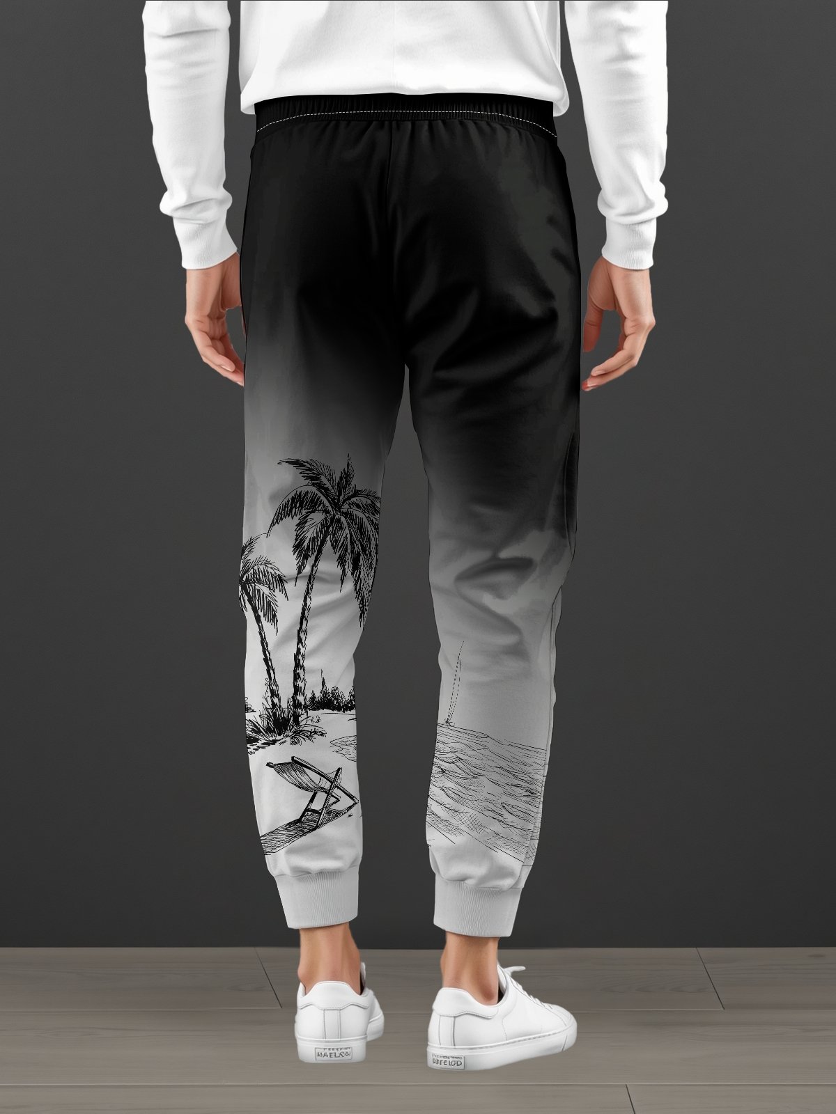 Moisture wicking Gradient Coconut Tree Casual Pants