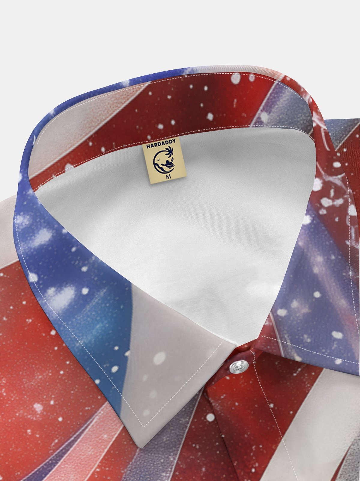 Artistic American Flag Long Sleeve Casual Dress Shirt