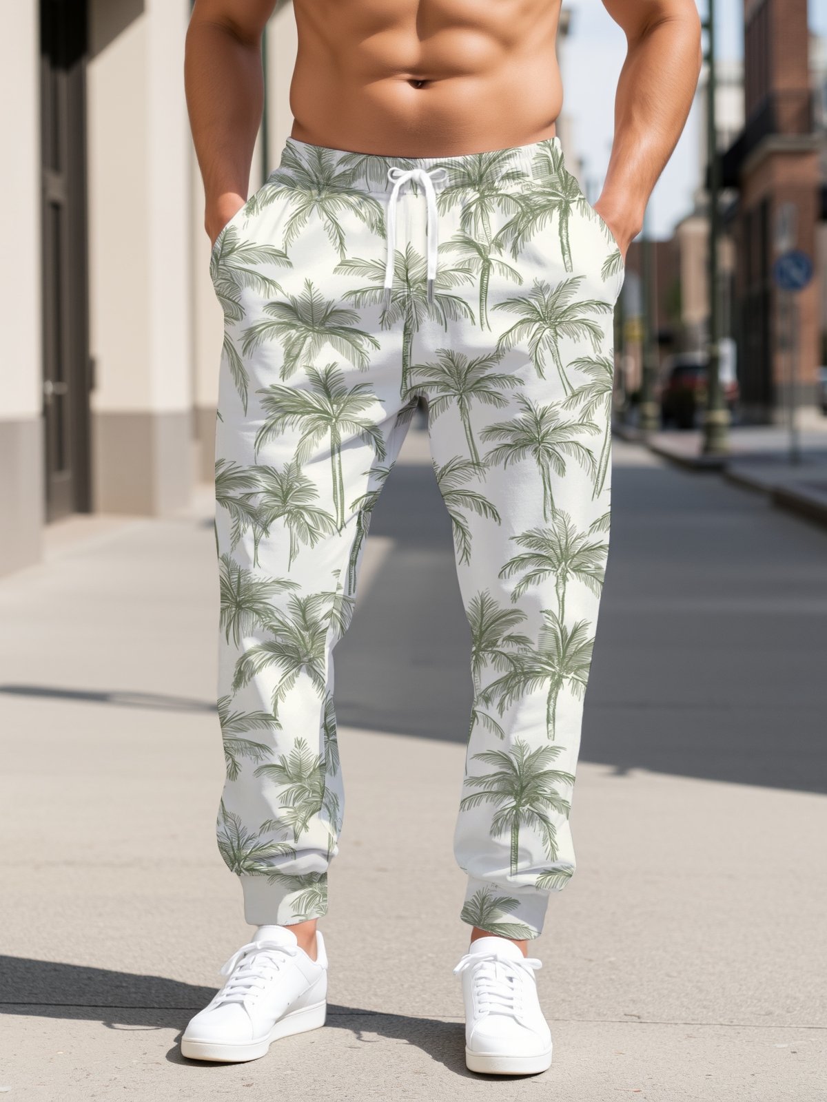 Moisture Wicking Coconut Tree Casual Pants