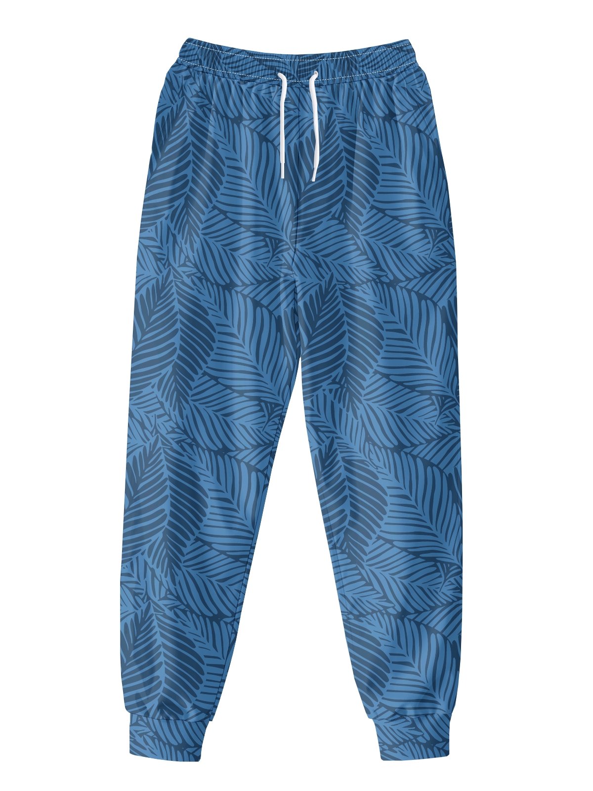 Moisture wicking Plant Leaf Pattern Casual Pants