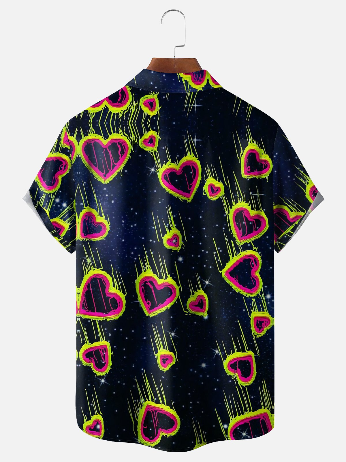 Moisture-wicking Valentine's Day Heart Chest Pocket Casual Shirt