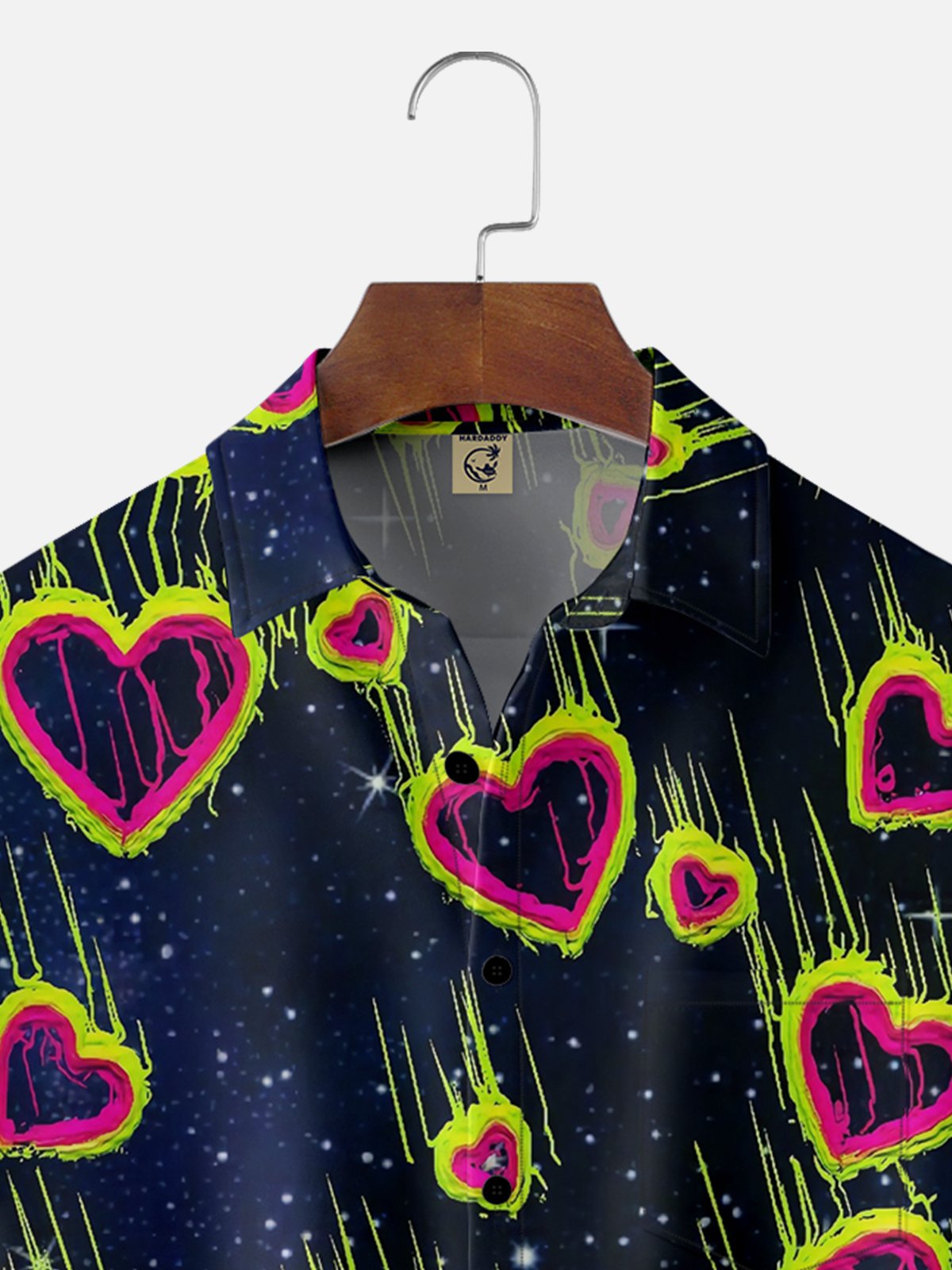 Moisture-wicking Valentine's Day Heart Chest Pocket Casual Shirt